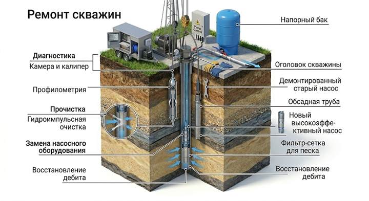 Ремонт скважин в Пестове
